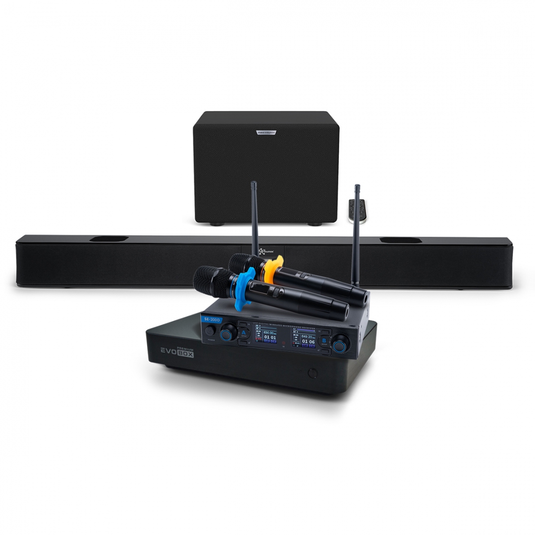 Hi-End караоке-система EVOBOX Premium + EvoSoundBar (саундбар с караоке) в Удомле
