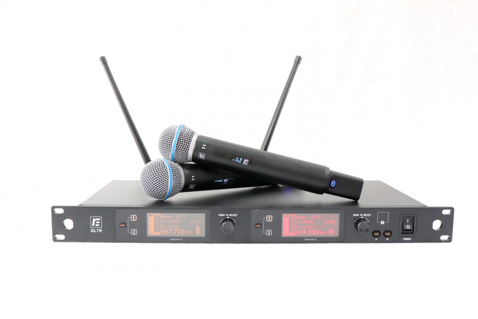 RFIntell QL7R/T1-B 720,500-754,000 МГц 2-канальная радиосистема с 2-мя ручными микрофонами в Удомле