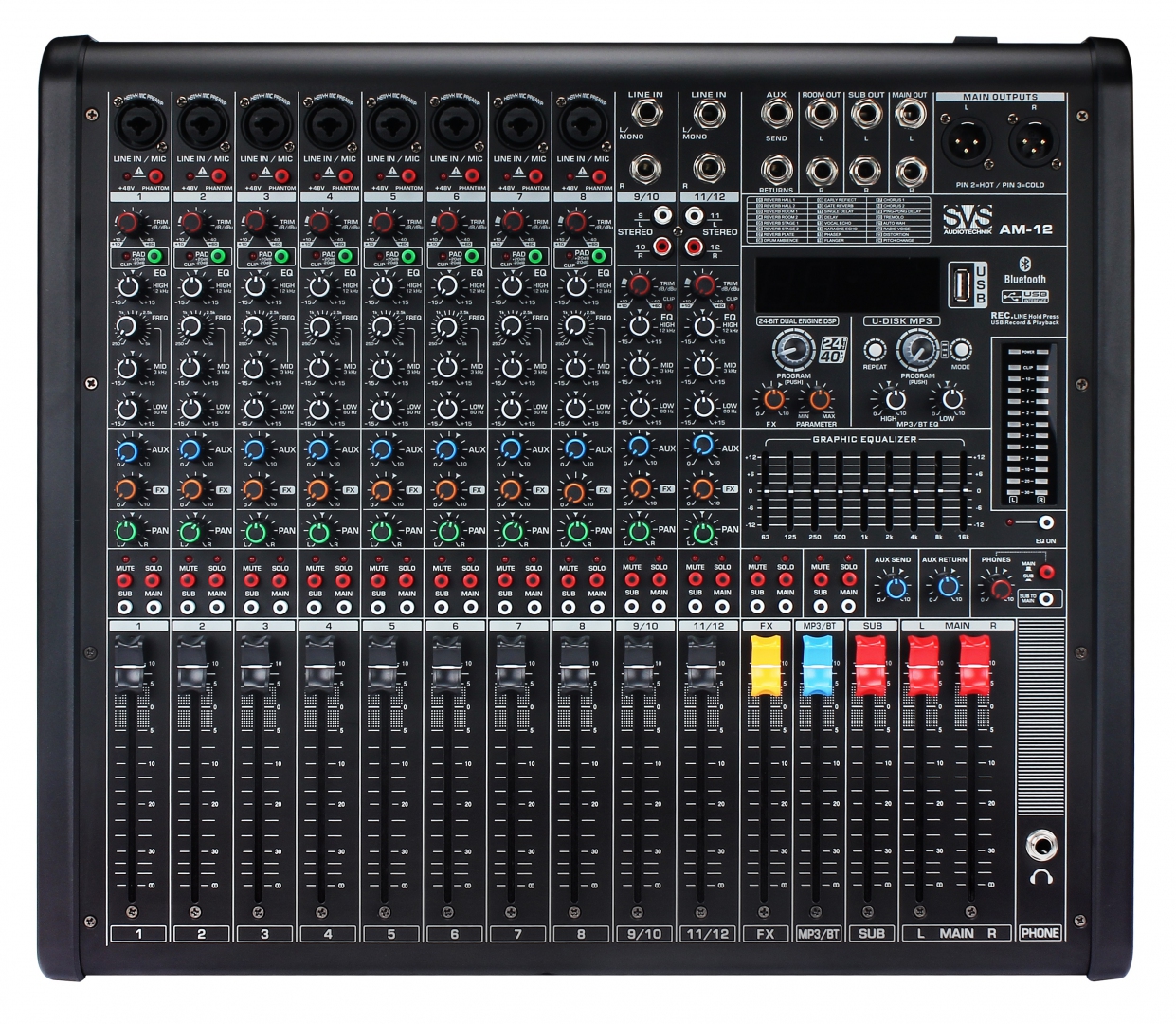 SVS Audiotechnik mixers AM-12 Микшерный пульт аналоговый, 12-канальный в Удомле